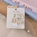 Cute puppy acrylic bone hair clips set for women girls sweet hair accessories 2pcs - Style 18 Yellow Transparent Small Bone