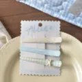 Cute floral and plaid hair clips set featuring sweet bows, perfect for daily styling. - Set of 3 / 4# Floral Long Duckbill Clip