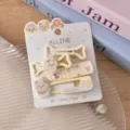 Cute puppy acrylic hair clips set, cartoon bone side bangs duckbill clips, sweet style. - Style 9 Yellow Hollow Bone Puppy