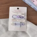 Cute floral metal hair clips set for women sweet hair accessories for daily wear summer new - Set of 4 / Purple Series Figure 8 Flower