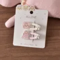 ALLINE cute puppy acrylic duckbill hair clips sweet cartoon side bangs hairpin for girls detail - Style 23 Pink Oval Duckling Clip