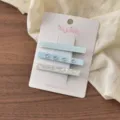 ALLINE Süßes Blumen Dopamin Haarspangen Set, Schöne Stern Punkt Haarnadeln für Frauen Mädchen - Blau Stern-Strass Entenschnabel-Clip (23#) / 3er-Set / Blau