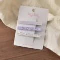 Süßes lila Haarklammer Set für Damen, stylische Haarnadeln mit Stern und Blumenmuster. - Violett Stern-Strass Entenschnabel-Clip (25#) / 3er-Set / Lila