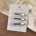 Süßes Blumen Haarklammer Set Dopamin Stil süße Pony Klammer Haaraccessoires Damen - Violette Serie Nahtloser Clip (21#) / 3er-Set / Lila