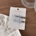 ALLINE süße florale haarnadel süße perle stern haarschmuck für tägliche frisuren style - Violett Künstliche Perle Nahtlose Haarklammer (35#) / 2 Stück/Set / Lila