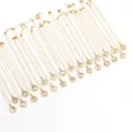 Set collane con ciondolo lettera alfabeto 26 oro, gioielli con charm cerchio strass. - Lettera B / Oro