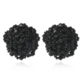 Boucles d'oreilles boules perles de cristal noir sphere bijoux pour femme robe de soiree - Couleur 9 (EA0926)