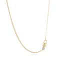 Collana con catena placcata in oro con ciondolo lucchetto lettera A strass donna. - Oro A