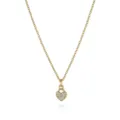 Goldene Herzanhänger Halskette mit Kristalle Pavé, feine Kette Variante für Damen Modeschmuck - Herz