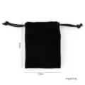 Sacchetto per gioielli in velluto nero con coulisse, borsa regalo portatile 9x7,2cm. - Borsa / Nero senza Logo
