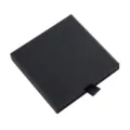 Black jewelry gift box with ribbon pull, elegant drawer packaging for rings and necklaces. - Drawer Box / Black