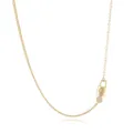 Gold-plated zircon letter Q lock pendant necklace for women, trendy asymmetric chain. - Gold Q