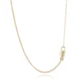 Gold-plated 18k letter K lock pendant necklace with sparkling zirconia for women fashion jewelry. - Gold K