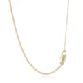 Gold-plated 18k minimalist letter M padlock pendant necklace with sparkling zirconia stones. - Gold M