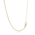 Gold-plated padlock key pendant necklace with sparkly zircon letter O for women trendy jewelry - Gold O