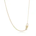 Gold plated initial lock key necklace with zircon letter W pendant for women chic jewelry - Gold W