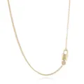 Chic 18k gold plated lock letter X necklace with sparkling zircon key pendant for women. - Gold X