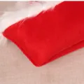 Weihnachtsmann Mütze Detailaufnahme aus rotem Filz und weichem weißen Plüschrand. - Erwachsene / Zweilagige, verdickte Ausführung / Rot