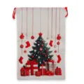 Weihnachten Leinen Kordelzug Geschenkbeutel fuer Feiertage Suessigkeiten und Verpackung. - Weihnachtsbaum-Geschenke