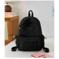 Sac a dos noir minimaliste, sac d'ecole decontracte et elegant pour les etudiants. - Sans pendentif / S / Noir