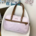 Bellissima borsa ita a pois rosa di grande capacità per gli spostamenti quotidiani - Rosa