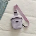Lightweight purple chest bag for outdoor casual use, stylish crossbody phone bag with drawstring. - Purple