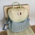 Summer travel cute fruit embroidered backpack casual stylish large capacity school bag for women - Blue
