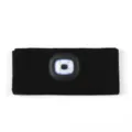 Zwarte LED hoofdband oplaadbare batterij buitensport hardlopen fietsen hoofdlamp - Met oplaadbare lamp / Zwart