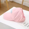 Kinder Rosa Sonnenblende Hut Lässige Leere Top Verstellbare Kappe Süße Outdoor Mütze - BOS Buchstabe Bestickt Leere Oberseite Hut / Rosa