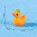 Mini resin cute duck figurine with fruit hat micro landscape DIY miniature ornament decoration. - 1# Persimmon Duck