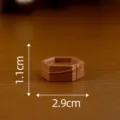 Miniature hexagonal resine plateau ornament microlandscape artisanat marron bureau decoration 1.1x2.9cm - N° 5 boîte à nourriture