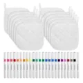 DIY weisse Topflappen mit bunten Acrylmalern fuer Kueche Kinder Malen und Basteln Set - 18*18cm / Weiß
