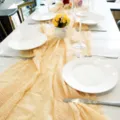 Bohemian cheesecloth table runner gauze wedding party table cloth rustic home decor - No. 45 Beige