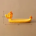 Cute Dragon Boat Chopstick Rest Miniature Resin Desktop Ornament Yellow Decor - Dragon Boat