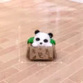 Schattige panda beeldje in doos miniatuur landschap hars bureaudecoratie DIY accessoire auto - Kartonnen doos beer (4 stijlen) / Nr. 1 panda