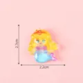 Colorful resin mermaid flatback cabochon for DIY phone case cream glue craft decoration accessory. - 7# Small Short-Haired Mermaid