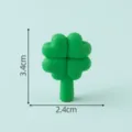 Green four-leaf clover desktop ornament car console decoration cute mini figurine 3.4cm - Four-Leaf Clover / Green