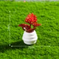 Miniatuur kunstmatige potplant microlandschap DIY decoratie poppenhuis accessoire kleine bloempot - Rood