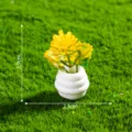 Miniatuur gele kunstmatige potplant bloem voor microlandschap DIY tuindecoratie 3,9 cm - Geel