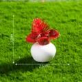 Miniatuur kunstmatige potplant DIY microlandschap groene mos bonsai decoratie 3.7x2.5cm - Rood