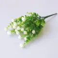 Künstlicher Eukalyptus Blätter Strauß Kunststoff Blumen für schöne Wanddekoration - Eukalyptusblüten (Weiß)