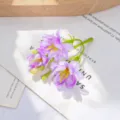 Künstlicher 4-Zweig Jasminblüten Ast für DIY handgemachte Blumenkränze und Haarschmuck - Lila