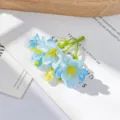Künstlicher blauer Jasmin-Blütenzweig für DIY-Basteln und Hochzeits-Haardekoration. - Blau