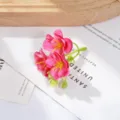 Künstliche 4-Gabel Jasmin Blumensträhne rosa Variante, ideal für DIY handgemachte Haarschmuck. - Fuchsia