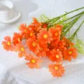 Künstliche orange Gänseblümchen Seidenblumen für Heimdekoration und Fotografie-Requisiten. - Orange