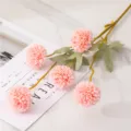 Künstliche Blume 5 Köpfe rosa Pompon Chrysantheme Hochzeit Heimdekor Requisite Variante - Rosa Löwenzahn mit 5 Köpfen