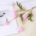Künstliche rosa Löwenzahn 5-Kopf Blume einzelner Zweig für Heimdekoration Fotorequisite - Rosa Kleines Ende