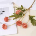Kunstblume Pusteblume Blumenstrauß künstliche Chrysantheme Deko für Hochzeit Zuhause - Karamellbraun