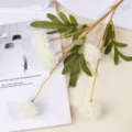 Künstlicher Löwenzahn Blumen Zweig künstliche Blumen Heimdeko Fotografie Requisite - Weiß