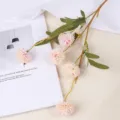 Künstliche 5-Kopf Chrysantheme Blumen Zweig, Deko Blume für Hochzeit und Zuhause. - Fleischfarbener kleiner Kopf